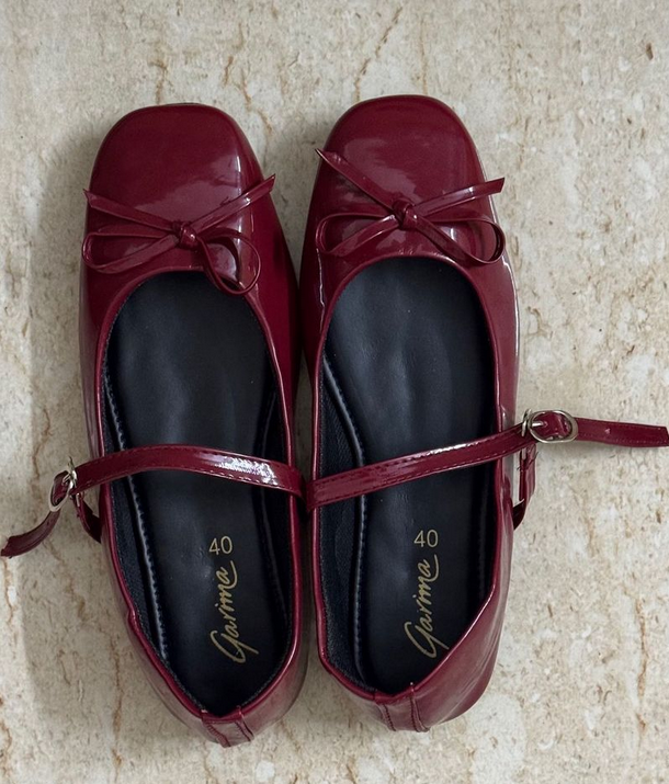 Marry Jane Cherry Red Ballerina Shoe