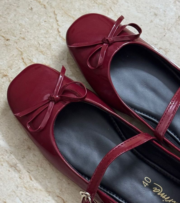 Marry Jane Cherry Red Ballerina Shoe